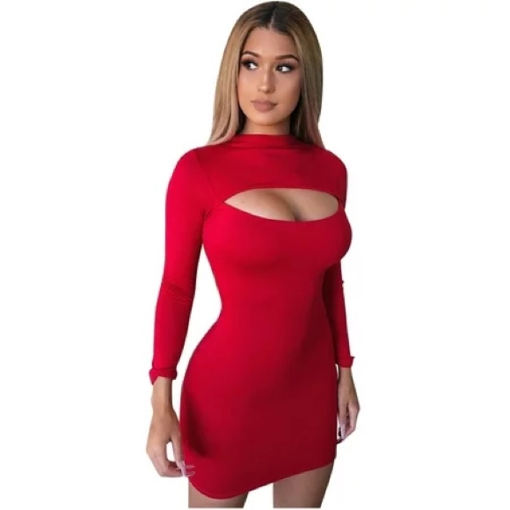 New red keyhole dress Sz XL - Picture 5 of 5